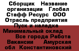 Сборщик › Название организации ­ Глобал Стафф Ресурс, ООО › Отрасль предприятия ­ Пуск и наладка › Минимальный оклад ­ 45 000 - Все города Работа » Вакансии   . Амурская обл.,Константиновский р-н